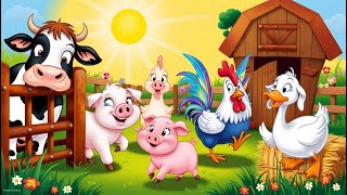 Farm Animals for Kids  Learn About Farm Animals  Kids Learning  Toddler Learning [upl. by Haneeja]