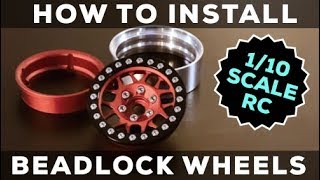 HOW TO INSTALL ASSEMBLE RC BEADLOCK WHEELS  RC ROCK CRAWLER [upl. by Thea]