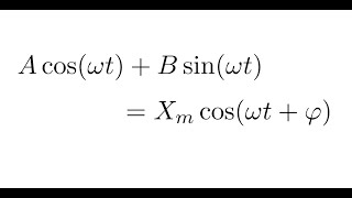 Nombres complexes 9  Combinaison linéaire de cos et sin de même pulsation [upl. by Nannahs]