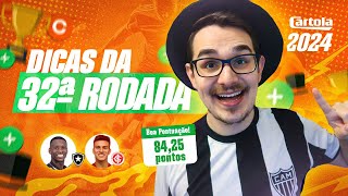 DICAS 32 RODADA  CARTOLA FC 2024  INTER PRA MITAR [upl. by Ortrude]