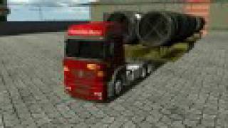 Como estacionar um bitrem no 18 WOSHaulin BIG TRAILER som escape direto turbo [upl. by Susann]