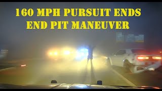 HIGH SPEED PURSUIT 160 MPH on Dodge Challenger  PIT  TVI Maneuver by Arkansas State Police chase [upl. by Naj718]