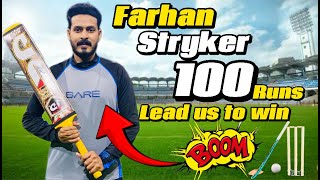 FARHAN STRYKER ON FIRE100 off 30 Balls MatchWinning Innings cricket cricketlover cricketfans [upl. by Ellek]