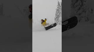 Splitboarding Pacific Northwest powder snowboarders snowboarding rock shorts [upl. by Stanhope]