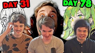 YouTube Animators watch Pewdiepie Draw ft theodd1sout Domics [upl. by Atiz379]