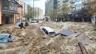 5 minutes ago in France Cars houses and bridges swept away by floods in Ardèche [upl. by Eniamahs]