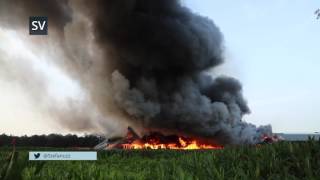 Zeer grote brand bij tuincentrum Fonteyn Meervelderweg Uddel  ©StefanVerkerknl [upl. by Ecnarretal704]