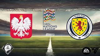 Polônia x Escócia  6 Rodada UEFA Nations League  EA FC [upl. by Arinay7]