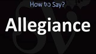 How to Pronounce Allegiance CORRECTLY [upl. by Xet]