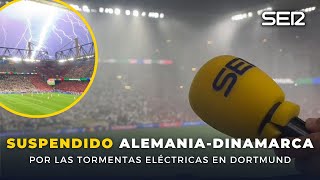 🌧️⛈️ Así cayó LA TORMENTA DEL SIGLO en el ALEMANIADINAMARCA ¡SUSPENDIDO EL PARTIDO [upl. by Atteuqehs]