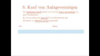 Kaufleute lernen leicht Buchhaltung 8 Kauf von Anlagevermögen und Umlaufvermögen [upl. by Alyks]