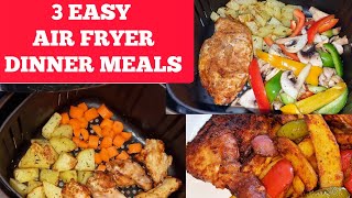 My Top 3 Easy Air fryer Dinner Meals Recipes  Perfect for both small and Big Air fryer sizes [upl. by Nottus]