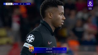 ANSU FATI returned vs AS MONACO HD 1080i [upl. by Anivad]