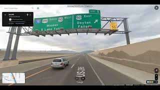 Interstate 580  Nevada Exits 12 to 1 southbound [upl. by Nahtanha]