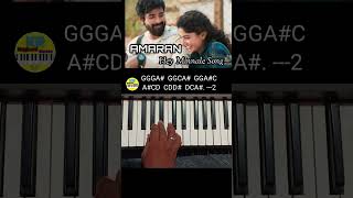 Amaran Hey Minnale Song Easy Piano Notes GV Prakash Sivakarthikeyan amaran [upl. by Eiznekcm148]