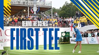 Opening Tee Shots BTS  Solheim Cup 2024 [upl. by Dean954]