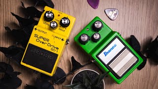 Boss SD1 vs Ibanez TS9 [upl. by Atinehs]