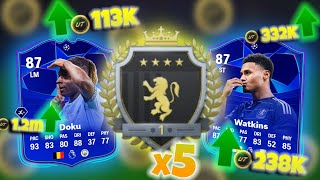 I got ELITE 1 SQUAD BATTLES REWARDS on 5 ACCOUNTS and IT WAS INSANE [upl. by Etnohs]