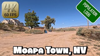 Driving Around Rural Desert Town Moapa Nevada in 4k Video [upl. by Skipper392]