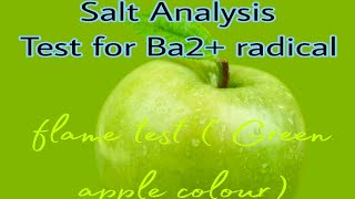 Salt analysisgreen 🍏 colour confirmative test of Ba2radicalclassclass12 [upl. by Enra]