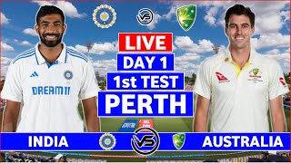 India vs Australia 1st Test Day 1 Live  IND vs AUS 1st Test Live Scores amp Commentary  IND Innings [upl. by Rehpotsirc]