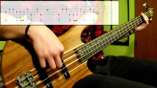 Gorillaz  Feel Good Inc Bass Cover Play Along Tabs In Video [upl. by Ahsila]