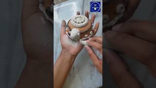 How to make Dhokra art With clay  🐢🐢shortvideo clayart artandcraft homedecor dhokra [upl. by Welford]