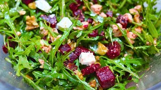 Der Rote Bete Salat wird durch ein Geheimtrick zum Geschmackserlebnis Mit Rucola Feta Wallnüssen [upl. by Khalid]