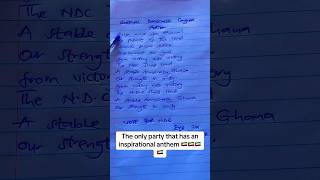 National democratic congress national anthem lyrics ndc ghanapolitics election2024 [upl. by Nosloc]