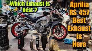 The best Exhaust for Aprilia RS 457 is here  Smooth and loud Exhaust apriliars457 exhaustsound [upl. by Ellerehc258]