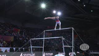 2019 Artistic Worlds Stuttgart GER – Claire PONTLEVOY FRA Qualifications Uneven Bars [upl. by Gena]