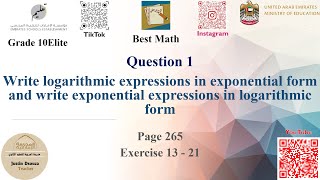 Solving logarithmic expressions  Q1 P1  10E  EoT2 [upl. by Barger]