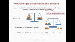 2 Equazioni lineari equazioni equivalenti e primo principio [upl. by Nallij]