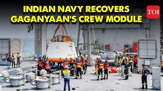 Gaganyaan Mission Witness How Indian Navy Recovered Crew Module from the Bay of Bengal [upl. by Kimmie545]