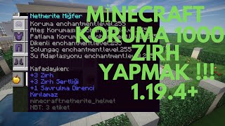 Minecraft Koruma 1000 Netherite Zırh Nasıl yapılır 120ÜSTÜ [upl. by Anaoy]