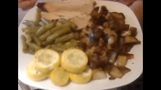 Pork Loin Green Beans Squash Potatoes Banana Pudding [upl. by Bracci]