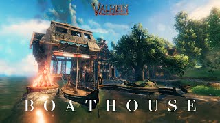 Valheim  Boathouse with Watchtower and Tavern [upl. by Gnek170]