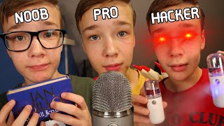 ASMR NOOB VS PRO VS HACKER ASMRTIST [upl. by Merwyn]