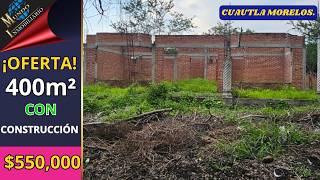 ¡Oferta Terreno de 400m² Con Construcción En Cuautla Morelos [upl. by Carolann]