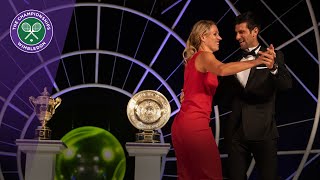 Novak Djokovic and Angelique Kerber dance at Champions Dinner [upl. by Allwein316]