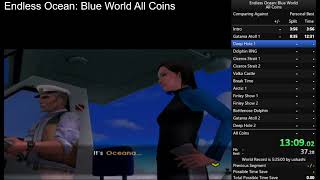 Endless Ocean Blue World All Coins Speedrun in 45916 WR [upl. by Hujsak]