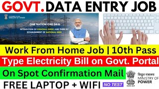 Earn ₹30000  FREE LAPTOP  Government Typing Job Online  Work From Home 2024  Data Entry Jobs [upl. by Gibe298]