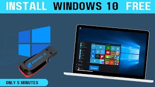 How to install windows 10 from USB  windows 10 kaise install kare Using USB drive windows install [upl. by Naesar]