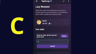 Lazy Weekend  TapSwap Code  Lazy Weekend Heres How to Make Extra Money Easily [upl. by Annunciata]