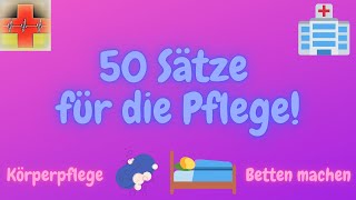 Körperpflege 🛀 Betten machen 🛌  Deutsch lernen für die Pflege [upl. by Bravin]