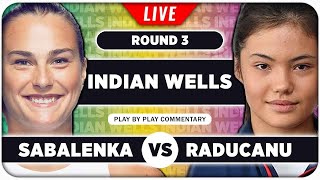 SABALENKA vs RADUCANU • WTA Indian Wells 2024 • LIVE Tennis PlaybyPlay Stream [upl. by Enitsenre865]