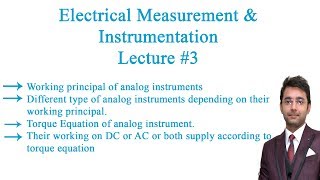 Electrical Measurement amp Instrumentation Lecture  3 [upl. by Barret]