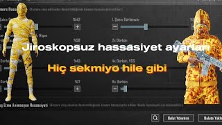 hiç sekmiyen jiroskopsuz hassasiyet ayarları 2024 hile gibi keşfet pubgmobile [upl. by Enrico180]