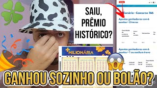 🍀 COMENTANDO O RATEIO DA LOTERIA  MILIONÁRIA QUE É UM DOS MAIORES PRÊMIOS ATÉ HOJE [upl. by Quincey]