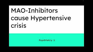 Hypertensive crisis with MAOinhibitors in 3 mins [upl. by Dibrin]